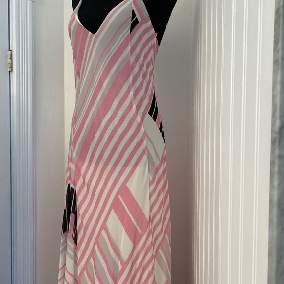 NWT Zara Coastal Flowy Spagetti Strap Pink Maxi Dress - Picture 2 of 4